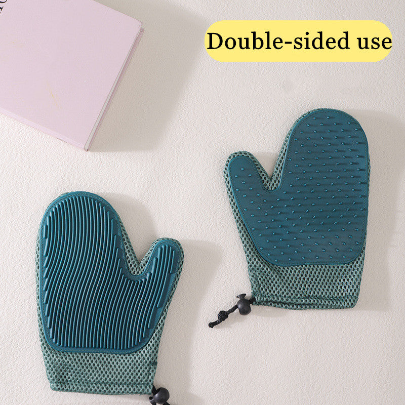 Guantes de silicona para masaje y cepillos quitapelos para mascotas