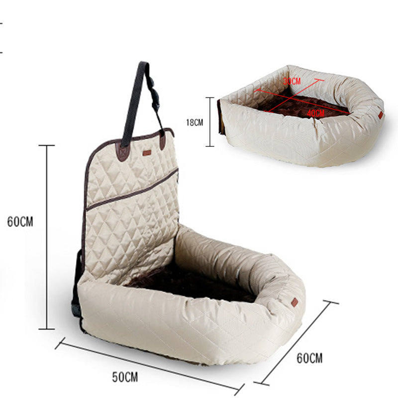 Nueva cama multifuncional para mascotas para el coche con cojín grueso